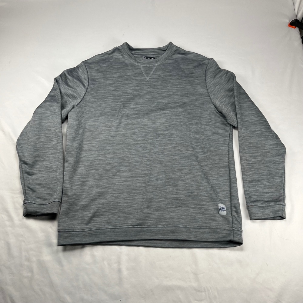 PGA Tour Mens Medium Gray Space Dye Crewneck Pullover Sweatshirt Performance M